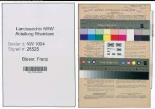Entnazifizierung Franz Bleser , geb. 05.12.1899 (Schaffner)
