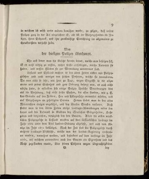 Von der hiesigen Polizey überhaupt
