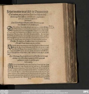 Folget weitter was sich in Vngarn vnd Siebenburgen gegen den Turcken seithero deß Frueling/ biß auff den Herbst dieses gegenwertigen 1598. Jahrs verlauffen vnd zugetragen.