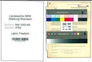 Entnazifizierung Friedrich Lahm, geb. 28.11.1896 (Krankenbesucher)