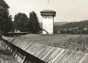 Kloster Humor, Rumänien. Befestigungsturm des Klosters