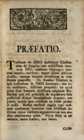Theologiae Christianae Theoreticae, 2. De Angelis