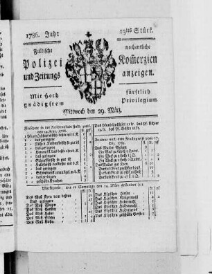 13tes Stück., Ausgabe vom 29. März 1786
