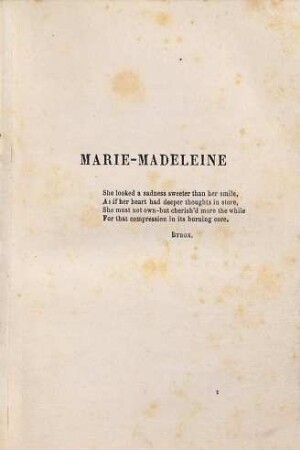 Marie-Madeleine : Le médecin du village : Résignation