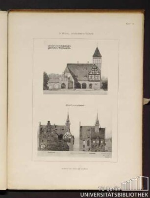 Blatt 33. Entwurf zu einem herrschaftlichen Pferdestall: Vorderansicht.