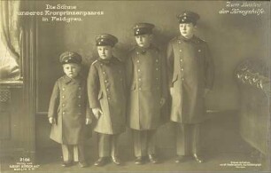 Die Söhne unseres Kronprinzenpaares in Feldgrau.