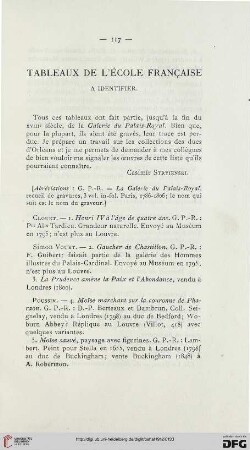 Tableaux de l'École française a identifier
