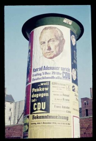 Wahlplakate CDU 2.12.58.