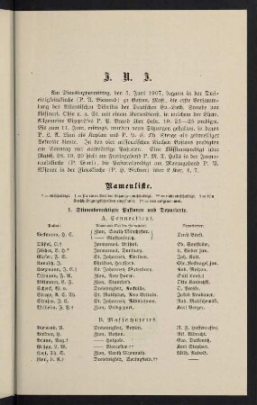 3-5, Einleitung; Namenliste