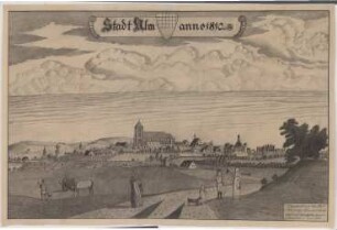 Ulm von Südwesten. Um 1817