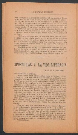 Apostillas a la vida literaria
