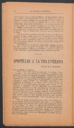 Apostillas a la vida literaria