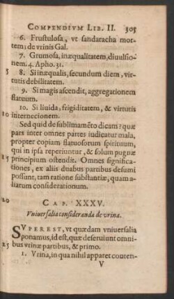 Cap. XXXV. Universalia consideranda de urina.