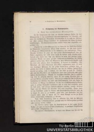 6. Eintheilung der Gewächshäuser.