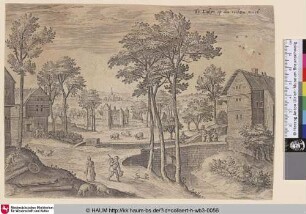 Te Laken op den rechten wech. [The View of Drootbeke, near the Road to Laken; Der Blick auf Drootbeke]