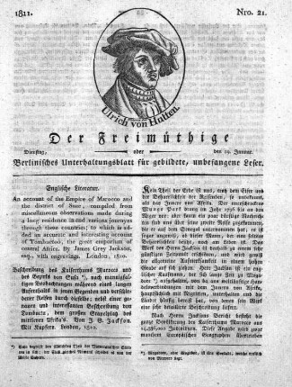 Nro. 21, Dienstag, den 29. Januar 1811