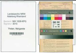 Entnazifizierung Margarete Thelen , geb. 18.10.1921 (Putzfrau)
