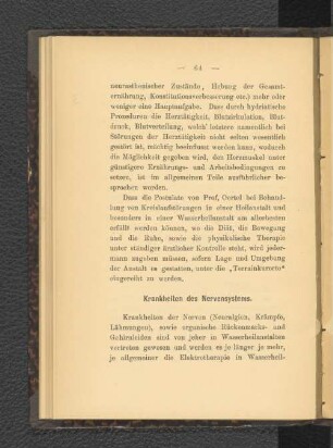 Krankheiten des Nervensystems.