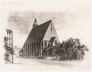 Thomaskirche, Leipzig Bachgruft: Außenskizze