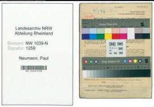 Entnazifizierung Paul Neumann , geb. 20.11.1899 (Polizist)
