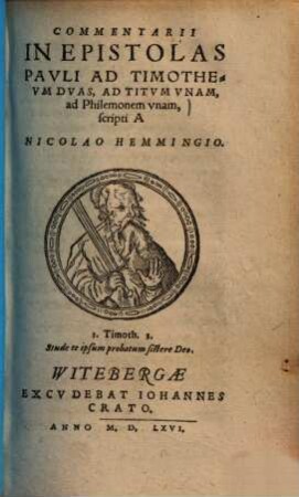 Commentarii in epistolas Pauli ad Timotheum ducas, ad Titum unam, ad Philemonem ...