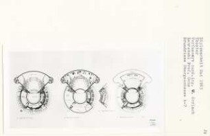 Theater, Bremen-Ostertor (Diplomarbeit bei Karl Wilhelm Ochs): Grundrisse 4. - 7. Obergeschoss 1:200