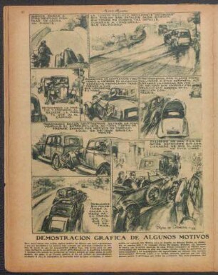Demostración gráfica de algunos motivos que provocan serios accidentes de tráfico [Dibujos]
