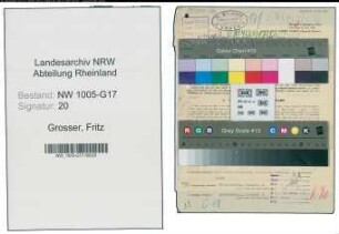 Entnazifizierung Fritz Grosser , geb. 20.01.1897 (Verleger)