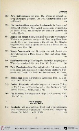 Waffen (Nr. 561-577)