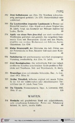 Waffen (Nr. 561-577)