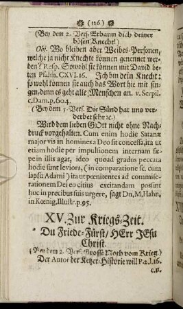 XV. Zur Kriegs-Zeit.