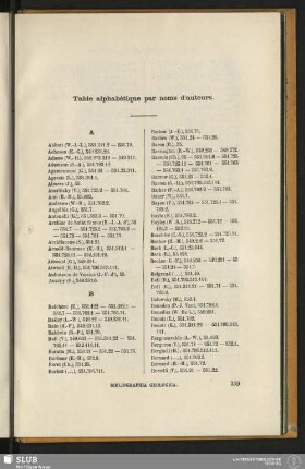 Table alphabétique par noms d'auteurs