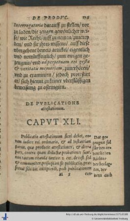 Caput XLI. De Publicatione attestationum.