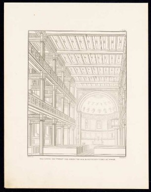 Elisabethkirche vor dem Rosenthaler Tor: Perspektivische Innenansicht (aus: Sammlung Architektonischer Entwürfe, Berlin 1858)
