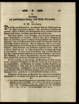 II. Vorschlag zur zweckmäßigen Anlage eines Röthe-Dörrhauses