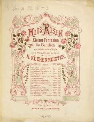 Moos-Rosen : kleine Fantasien für Pianoforte ; im leichtesten Stile ohne Oktavenspannungen ; op. 70, 9. Du liebes Aug', du lieber Stern