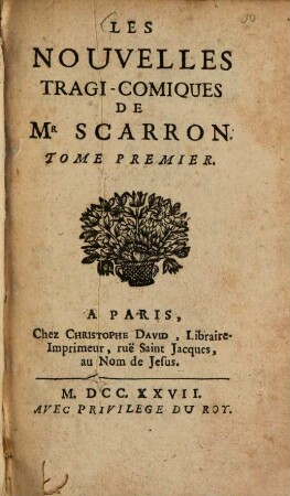 Les nouvelles tragi-comiques, 1. - 5 Bl., 224 S.