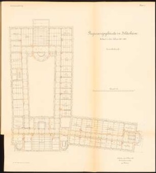 Regierungsgebäude, Hildesheim: Grundriss 1. 1:100