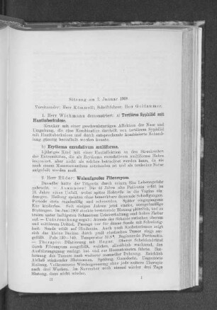 Sitzung am 7. Januar 1908.