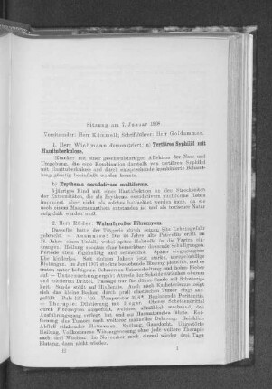 Sitzung am 7. Januar 1908.
