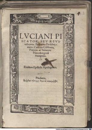 Lvciani Piscator, sev reviuiscentes