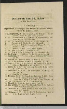 Mittwoch, den 29. März
