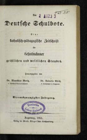 24: Der Deutsche Schulbote - 24. 1865