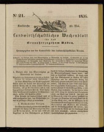 No 21. 1836. 20. Mai