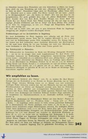 Wir empfehlen zu lesen.