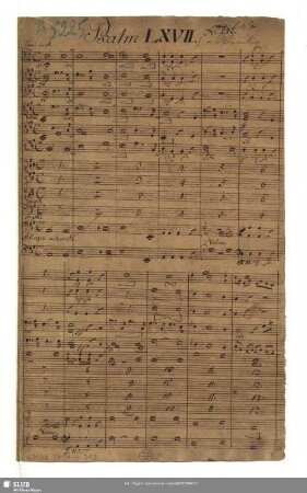 Gott sei uns gnädig und segne uns - Mus.3494-E-512 - Mus.3494-E-512a : T, Coro, orch, bc
