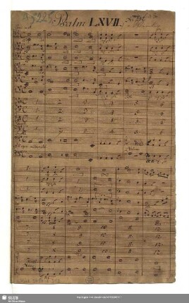 Gott sei uns gnädig und segne uns - Mus.3494-E-512 - Mus.3494-E-512a : T, Coro, orch, bc