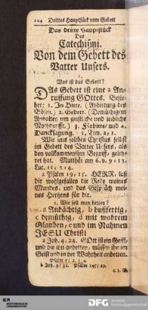 Das dritte Hauptstück des Catechismi. Von dem Gebett des Vatter Unsers.