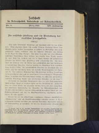 Die rechtliche Stellung und die Verfassung der deutschen Schutzgebiete.