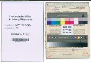 Entnazifizierung Franz Bonmann , geb. 20.05.1886 (Apotheker)